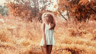 Beautiful Girl in Short Dress