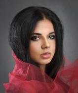 Portrait of brunette Girl Face