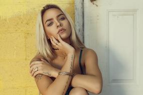 portrait of Blonde Model girl