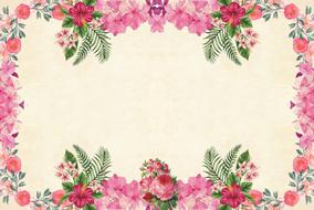 flower paper vintage roses frame