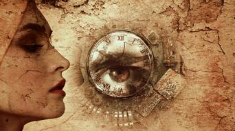 watch as a woman's eye as a digital fantasy