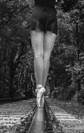 Black White ballerina