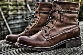 classic warm leather brown boots