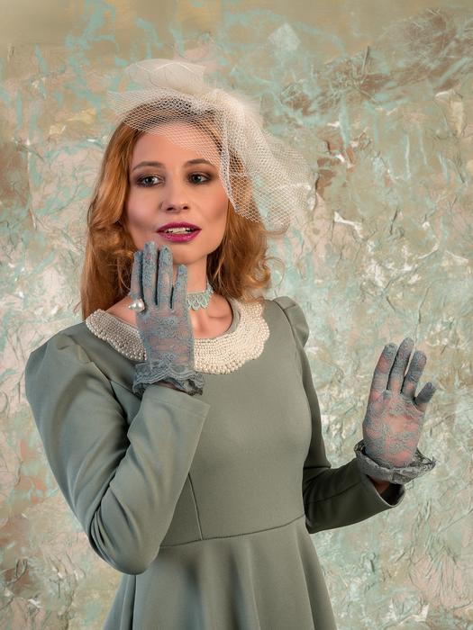 Surprised old fashioned Dressed girl