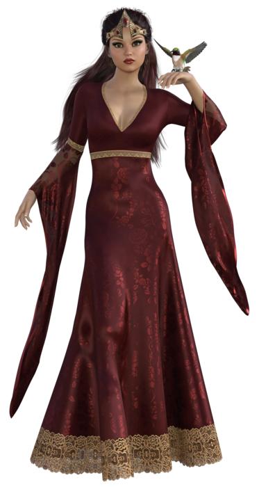 Woman in the magical beautiful costume