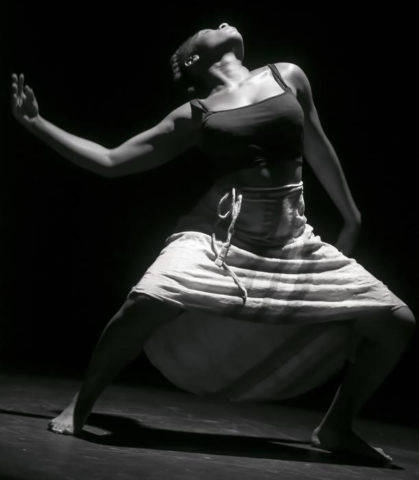 monochromed photo of Dancer Woman