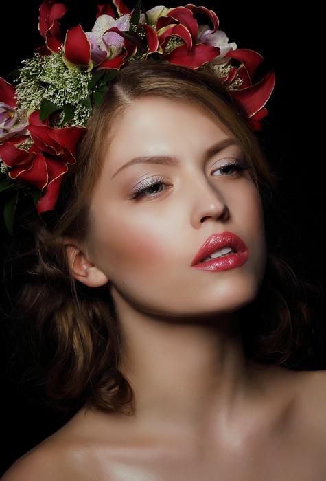 Person with Flowers