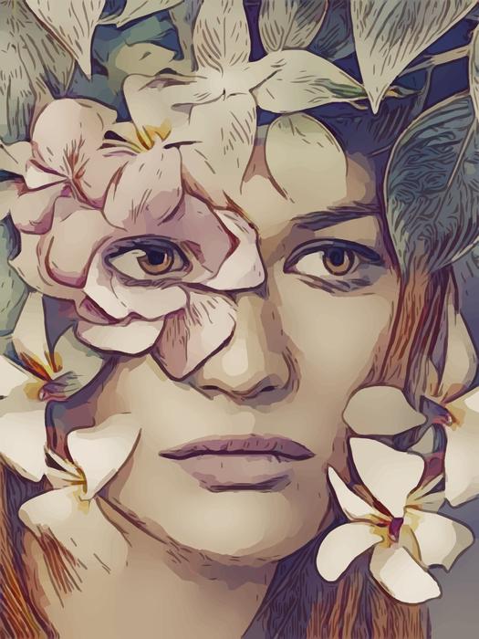 clipart of fairy flowers sadness girl