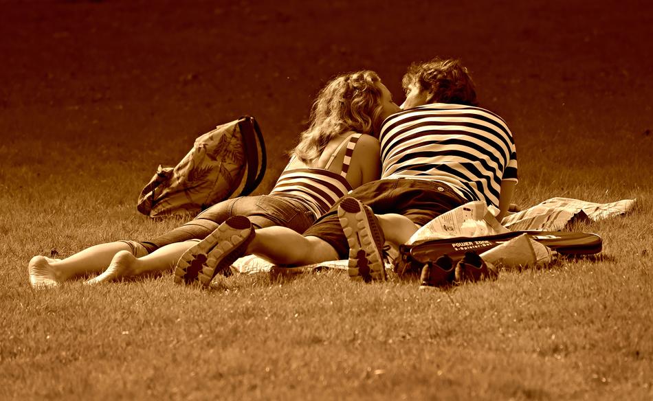 Man Woman Couple on lawn