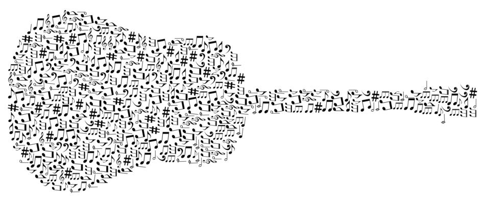 classic guitar as an abstract image