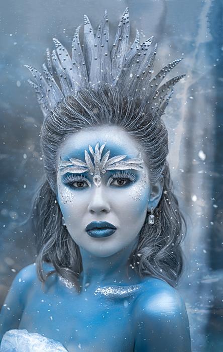 portrait of a fantasy woman in the water