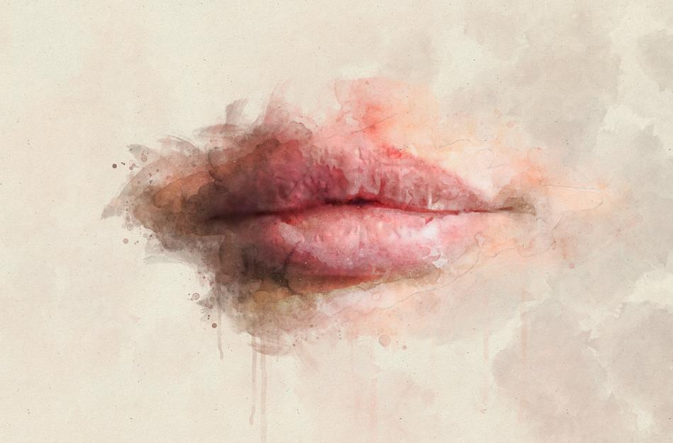 painting of lips