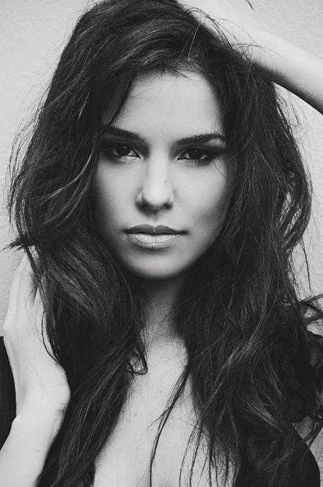 portrait of a sexy woman with gorgeous hair