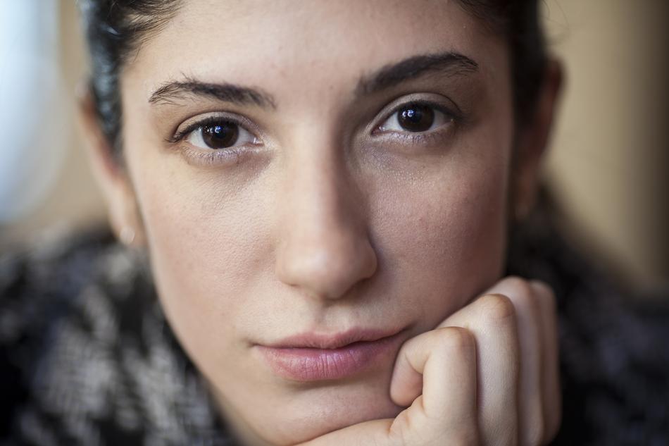 portrait of a woman on a blurred background