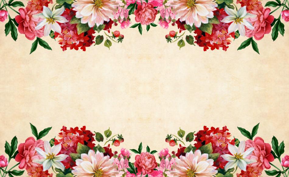 wallpaper with floral frame