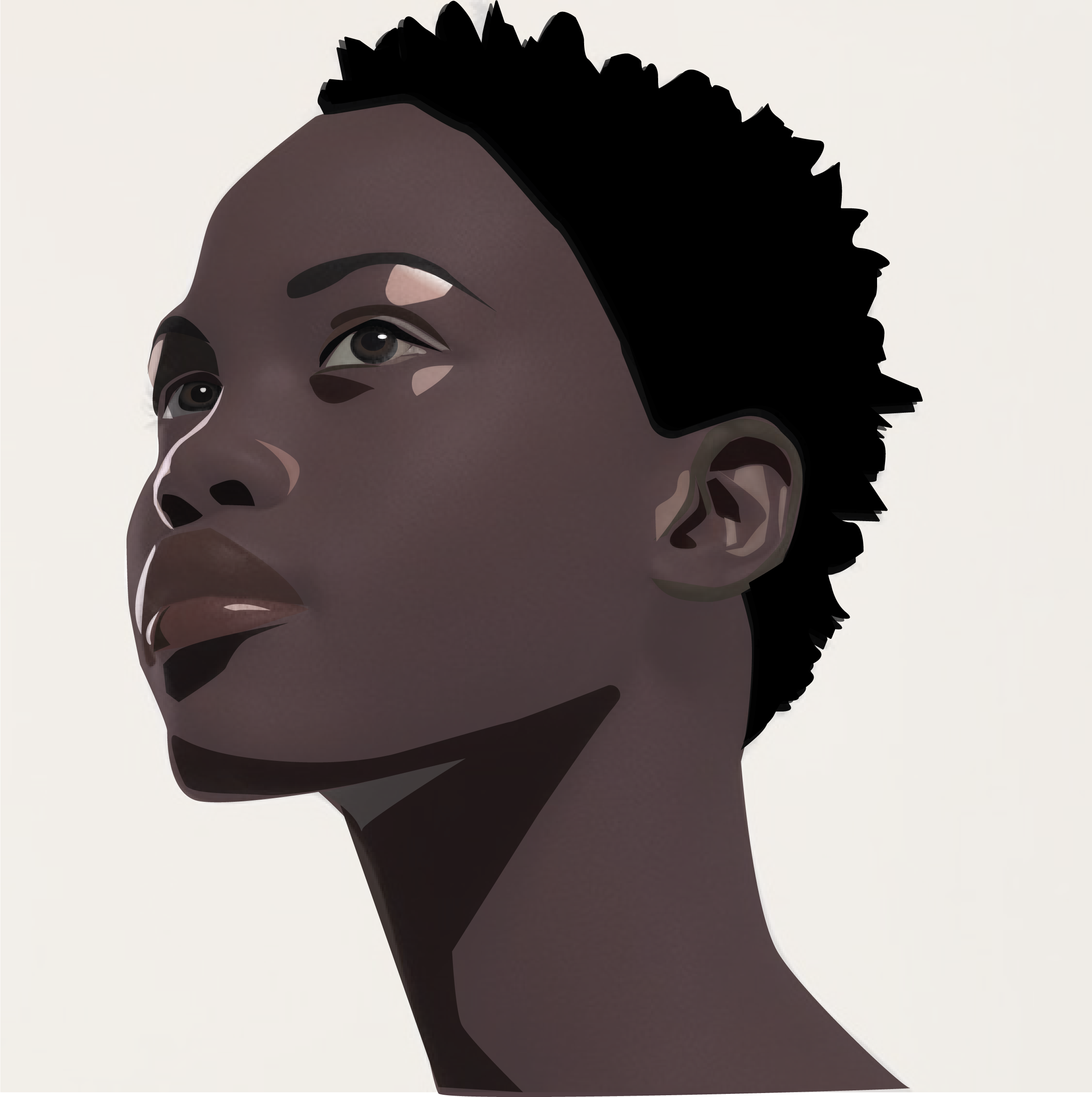 Drawing Portrait Of Young African Woman Face Free Image Download