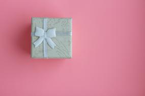 gift box on the pink background