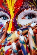 Makeup with the paint