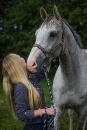 sensual woman with a horse