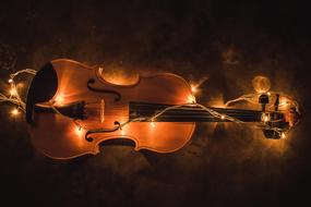 Violin, Creative Lighting, digital art