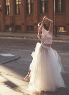 beautiful ballet dancer on the street