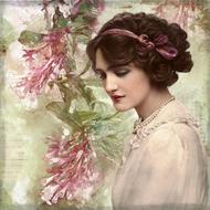 vintage lady digital art