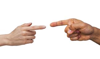 Finger Touch man, woman