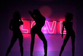 love girl sexy pose silhouette