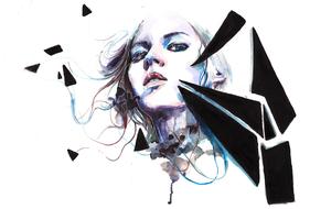 abstract clipart of the girl