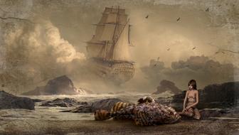 Fantasy Ship Mystical people
