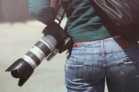 Woman Photographer camera