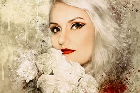 portrait of a glamorous blonde