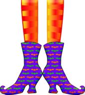 clipart of halloween witch s legs boots