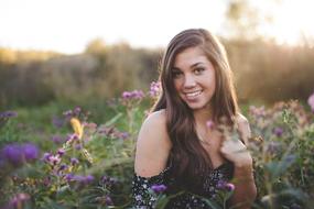 beautiful portrait of a woman outdoor