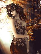 woman autumn fall
