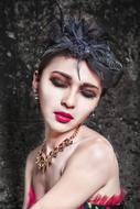 Asian model with fashionable make-up