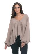 caucasian Woman in Fashion blouse