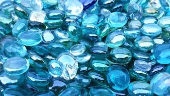 painted blue crystals