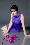 Woman with Christmas Decoration