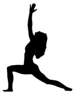 black silhouette girl doing fitness exercise