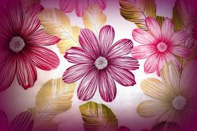 print fabric texture flowers