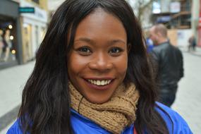 African American woman with Smiling Face