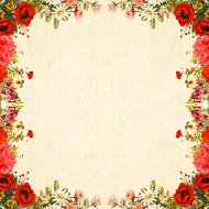 vintage background with floral frame