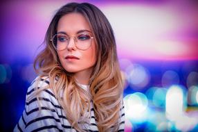 Portrait of Young Girl at bokeh background