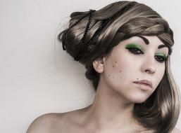 Hair Beauty, young asian Model