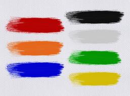 colors, brush strokes on canvas