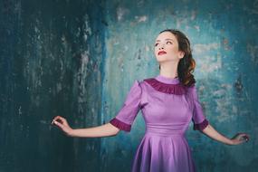Woman in Pink dress