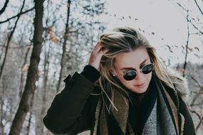portrait of Girl Woman with sunglasses