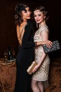 two women in retro style