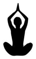 yoga girl silhouette